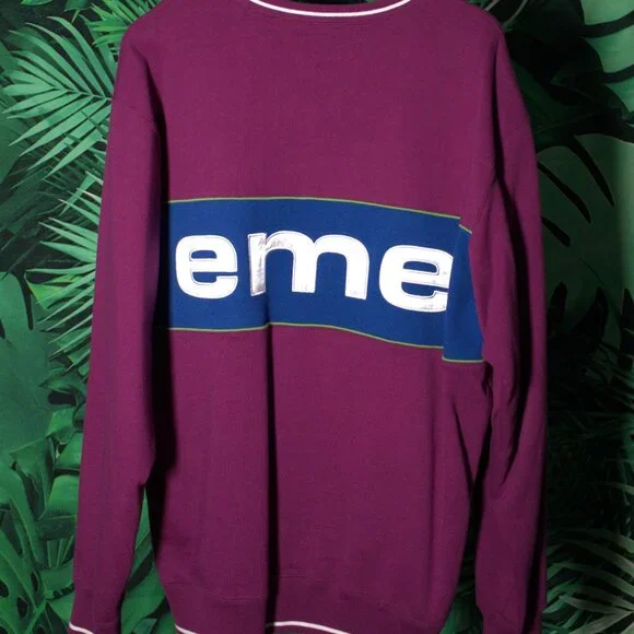 SUPREME STITCHED LOGO EST 1994 MENS CREWNECK SWEATER XL HYPEBEAST STREET… - Picture 4 of 5